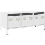 Maison Chic TV omarica - TV stojalo - Televizijska omarica bela 101,5x39x43,5 cm hladno valjano jeklo, (21698860) Cene