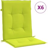  Jastuci za vrtne stolice 6 kom svjetlozeleni 100x50x3cm tkanina | shoptok.hr