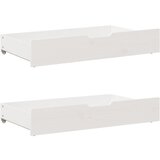 vidaXL Ladice ispod kreveta 2 kom bijele 95x55x16 cm od borovine | shoptok.hr