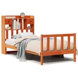 vidaXL Krevet s regalom za knjige bez madraca 90 x 190 cm od borovine | shoptok.hr