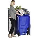 VAR Zaboj za odpadke s pokrovom za zasaditev, možnost zaklepanja, osnovni element, s premazom | Shoptok.si