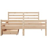 vidaXL Okvir kreveta bez madraca 150 x 200 cm od masivne borovine | shoptok.hr