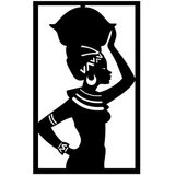 Wallity zidna dekoracija african, 35 x 56 cm, crna | Eponuda.com