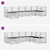  Set vanjskih sofa 7 kom. Prirodna 304 x 126,5 x 73 cm | Shoptok.si