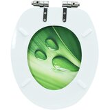  Toaletna daska s mekim zatvaranjem MDF zelena s uzorkom kapi | shoptok.hr
