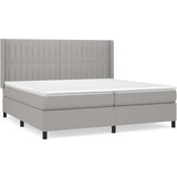  Krevet s oprugama i madracem svjetlosivi 200 x 200cm od tkanine | shoptok.hr