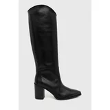 Wojas Usnjeni elegantni škornji ženski, črna barva, 7105451