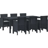  Set od 7 dijelova vrtne blagovaonice s jastučićima antracit poliratan | shoptok.hr