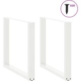  Noge za blagovaonski stol U-oblik 2 kom Bijele 80 x (72-73) cm Čelik | shoptok.hr