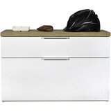 CARRYHOME GARDEROBNA KLOP barve hrasta, bela, visoki sijaj | Shoptok.si