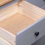  Komoda od masivne borovine siva 135x40x80 cm asortiman Panama | shoptok.hr