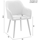 Bessagi Home naslanjač nicola, svetlo siva | Shoptok.si