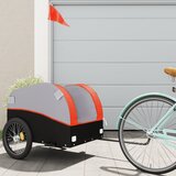 Prikolica za bicikl crno-narančasta 45 kg željezna | shoptok.hr