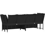  Vrtna sofa od poliratana s jastucima crna | Eponuda.com