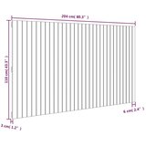 vidaXL Stensko posteljno vzglavje 204x3x110 cm trdna borovina | Shoptok.si