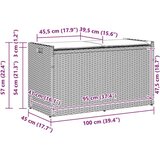 vidaXL Vanjska klupa za odlaganje s crnim jastukom 100 cm | shoptok.hr