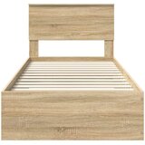  Krevetna konstrukcija s uzglavljem Sonoma hrast 100 x 200 cm | shoptok.hr