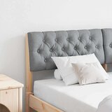vidaXL Tapecirani uzglavlje Svijetlo siva 160 cm Čvrsto borovo drvo Cijene