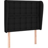  Uzglavlje s ušima crno 103x23x118/128 cm od tkanine | shoptok.hr