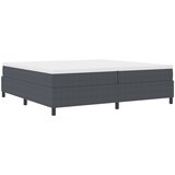 vidaXL Postelja z vzmetnico Temno siva 200x200 cm Žameten, (22051289) Cene