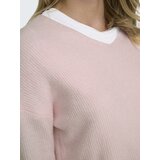 Only ONLCAMILLA V-NECK Ružičasta | shoptok.hr