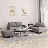  3-dijelni set sofa s jastucima smeđesivi od tkanine Cijene