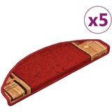  Otirači za stepenice samoljepljivi 5 kom 65x21x4 cm crveni | shoptok.hr