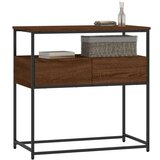  Konzolni stol smeđa boja hrasta 75x40x75 cm konstruirano drvo | shoptok.hr