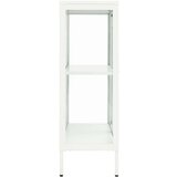vidaXL komoda bijela 75 x 35 x 105 cm od čelika i stakla | shoptok.hr