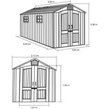 Lifetime Plastična vrtna kućica Terra - 7 02 m2 (356x213x228 cm) | BRANDED IN THE USA | shoptok.hr