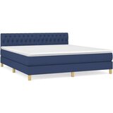  Box spring postelja z vzmetnico modra 180x200 cm blago, (20892601) | Shoptok.si