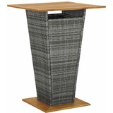  5-dijelni vrtni barski set od poliratana s jastucima sivi Siva 80 x 80 x 110 cm | Shoptok.si