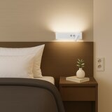  LED zidna spot svetiljka RESORT LED/10W/230V + LED/3W, bela, desna | Eponuda.com