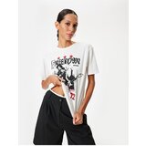 Koton Oversize T-Shirt Printed Crew Neck Short Sleeve Cotton Cene