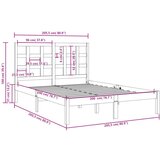  Za krevet od masivne borovine bijeli 200 x 200 cm | shoptok.hr