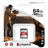 Kingston 64GB Canvas React Plus SDHC UHS-II U3 V90 for Full HD/4K/8K | Shoptok.si