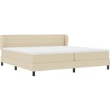  Box Spring Postelja z Blazino Kremna 200x200 cm Tkanina, (22052380) | Shoptok.si