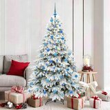 vidaXL Umestno božično drevo med 300 LED Zelena 180 cm PE in PVC | Shoptok.si