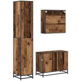  Set namještaja za kupaonicu 3 pcs Staro drvo 80 x 33 x 60 cm | shoptok.hr