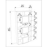 Hanah home polica za knjige monaco walnut travertine | ePonuda.com