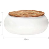  Stolić za kavu bijeli 68x68x30 cm od masivnog obnovljenog drva | shoptok.hr