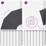 vidaXL Zaslon za privatnost na balkonu Crna 115 x 115 cm tkanina | shoptok.hr