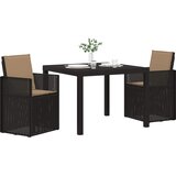  Vrtni set za objed s jastukom 3 pcs Antracit i sivosmeđa PP | shoptok.hr