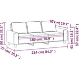 vidaXL Trosed krem 180 cm blago | Shoptok.si