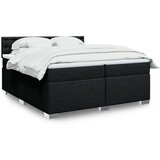  Krevet s oprugama i madracem crni 200x200 cm od tkanine | shoptok.hr