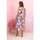 Kesi Włoski Women's sleeveless dress with a floral pattern fuchsia | shoptok.hr