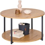 P & B klubska miza, črna, barve hrasta | Shoptok.si