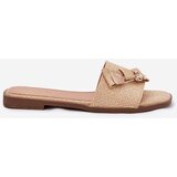 Boto Ladies Flat Heeled Sandals With Bow Beige Sallariela | ePonuda.com