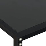  Konzolni stol crni 200 x 35 x 75,5 cm od kaljenog stakla | Shoptok.si