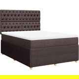 vidaXL Krevet s oprugama i madracem tamnosmeđi 140x200 cm tkanina | shoptok.hr